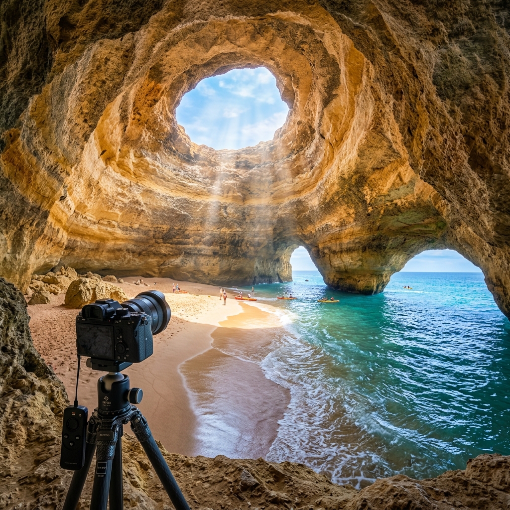Benagil Caves Travel Photo Optimization